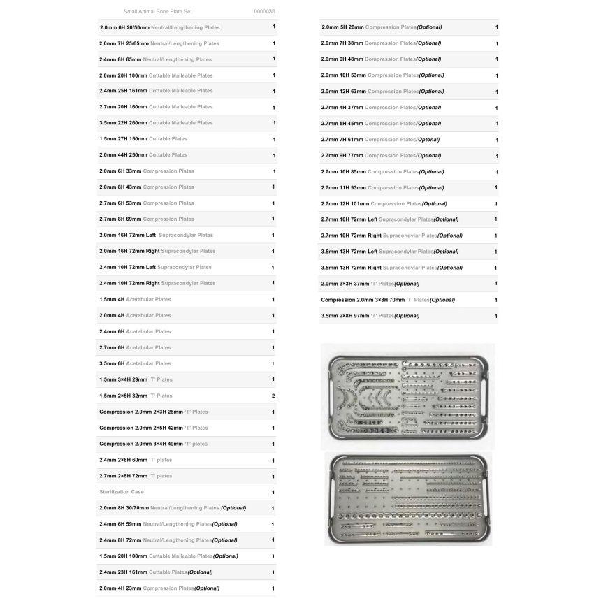 FIXING ORTHOPEDIC ACCESSORY SET VTR-129