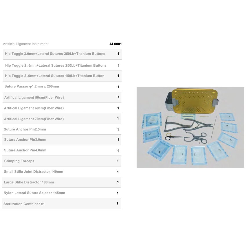 ARTIFICIAL LEGAMENT INSTRUMNENT SET VTR-121
