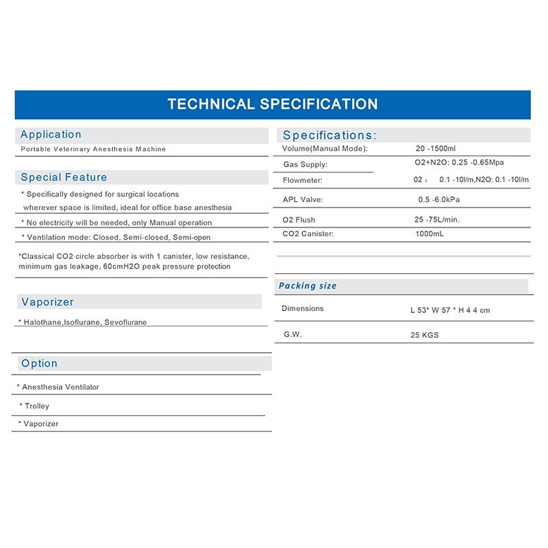 ANESTHESIA MACHINE VTR-003