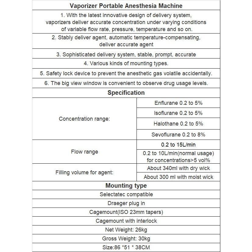 ANESTHESIA MACHINE VTR-014