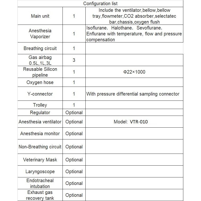 ANESTHESIA MACHINE WITH VENTILATOR VTR-006